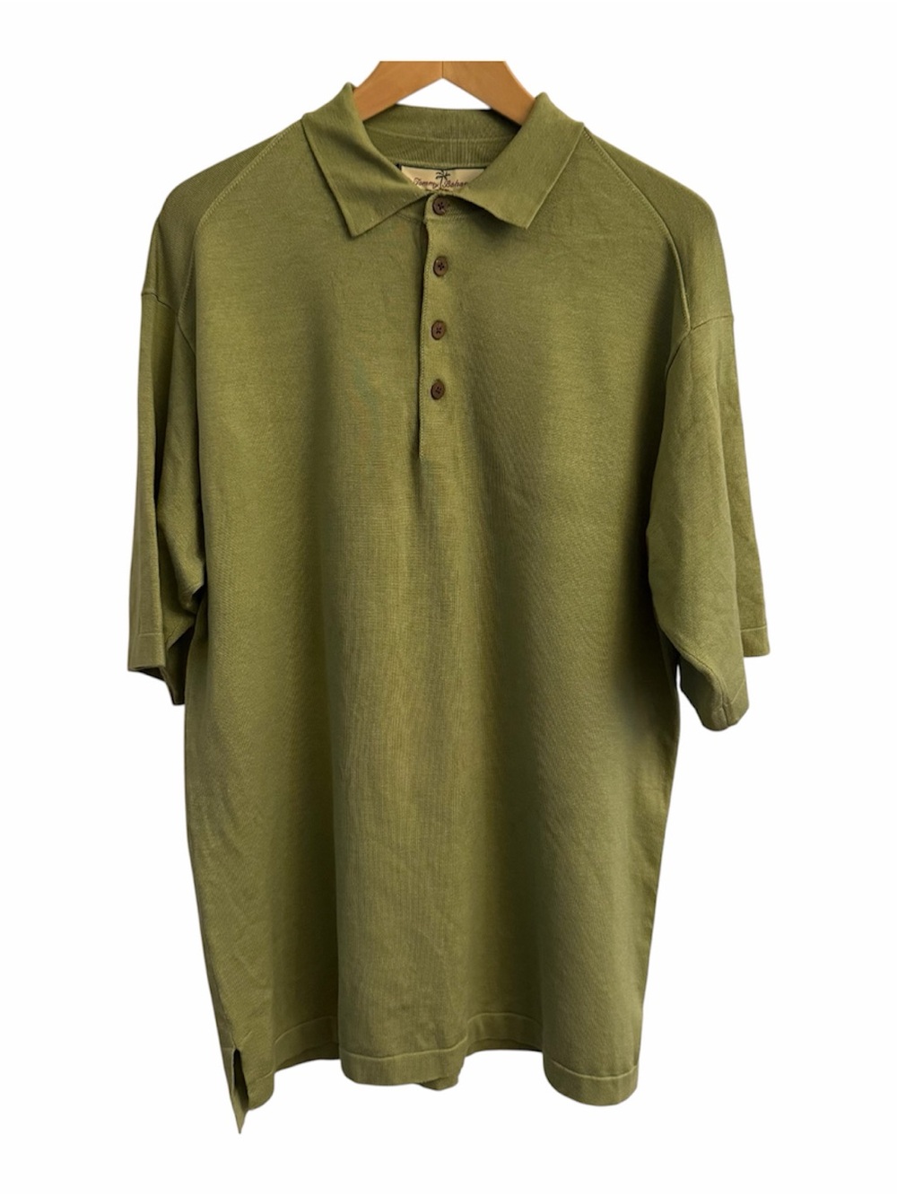 Tommy Bahama Silk Blend Polo | Sage Green Luxury Knit | Men’s Large